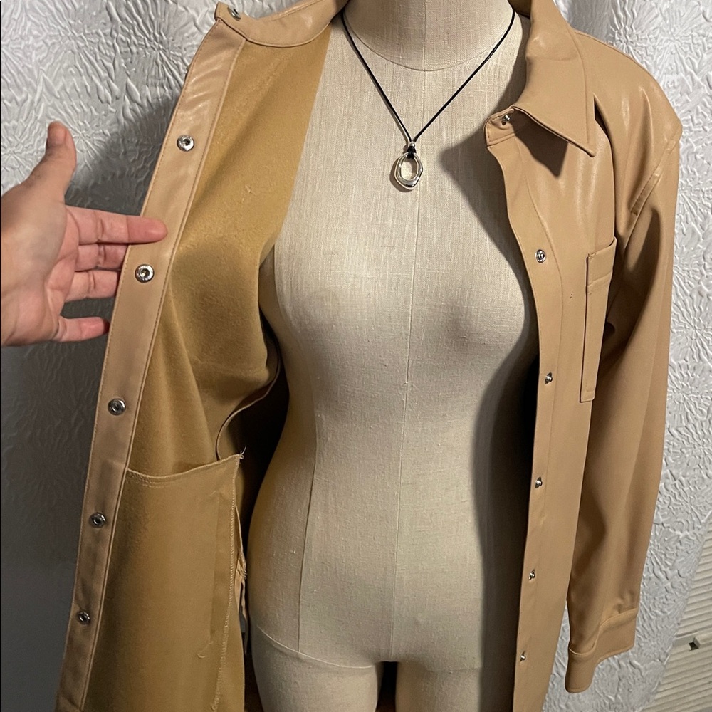 Calvin Klein Beige Button-Down Jacket - image 7